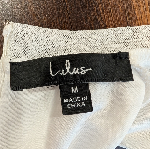 Lulu's White Meshed Ruched Mini Dress , Size Medium,Runs Smaller. - Picture 5 of 8